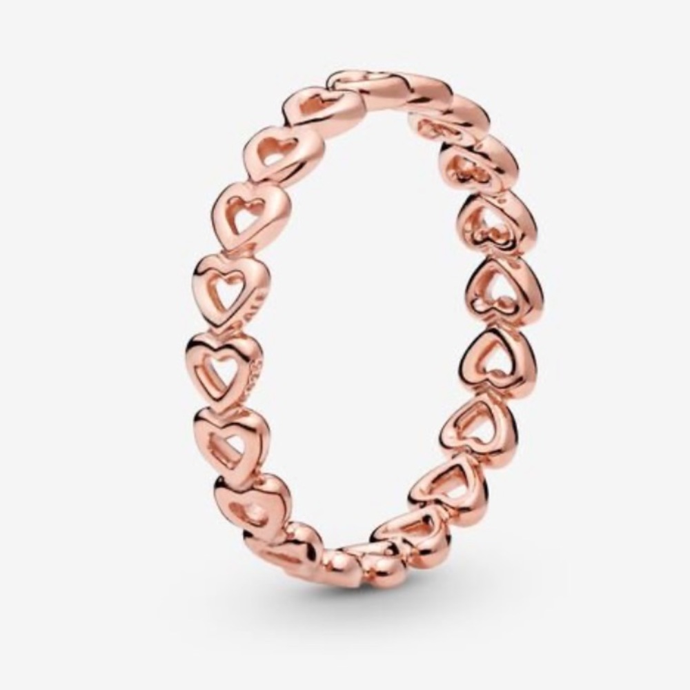 Authentic Pandora hearts rose gold band